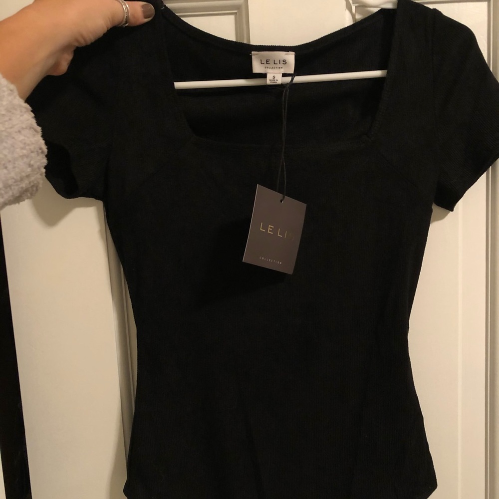 Vici Dolls Suede Black Square Neck Bodysuit - Picture 6 of 8